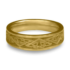 Narrow Monarch Wedding Ring in 18K Yellow Gold