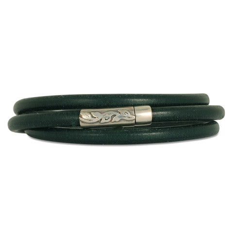 Bottle Green Leather