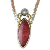 One-of-a-Kind Wind Horse Rhodacrosite Necklace