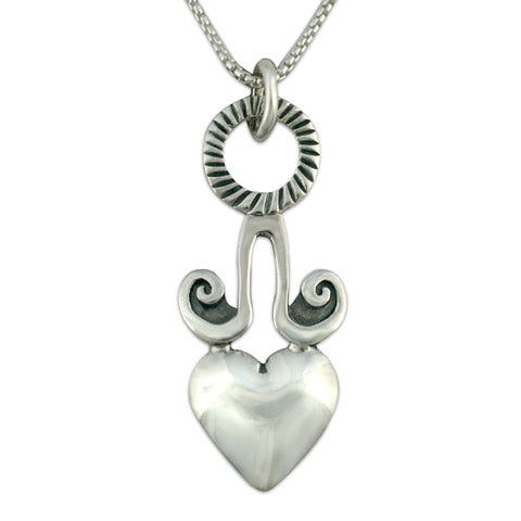 Angelica Heart Pendant Silver