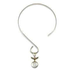 Pearl Plunge Pendant on Loop Collar