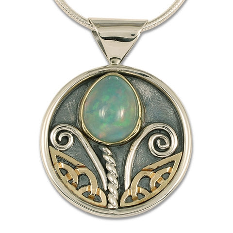 Tulip Pendant with Opal