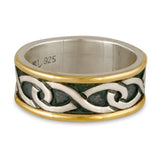 Twinning Infinity Ring Gold over Silver