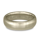 Classic Comfort Fit Wedding Ring, 14K White Gold 8mm Wide by 2mm Thick