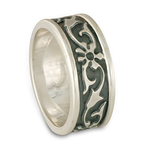 Persephone Ring with Borders Sterling Silver