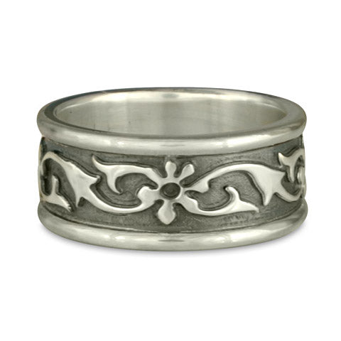 Persephone Ring with Borders Sterling Silver