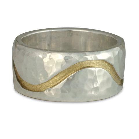 River Ring (SGS) 10mm Hammered