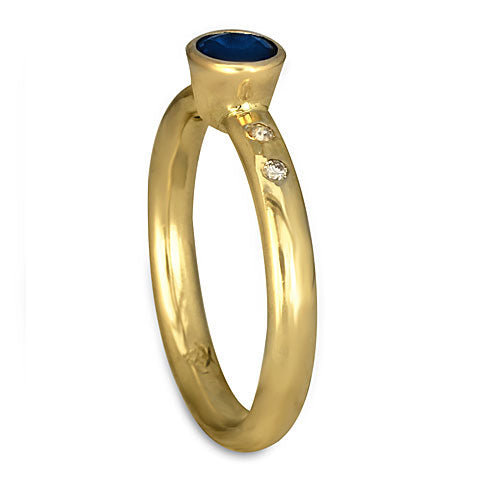 Simplicity Gold Ring with Sapphire