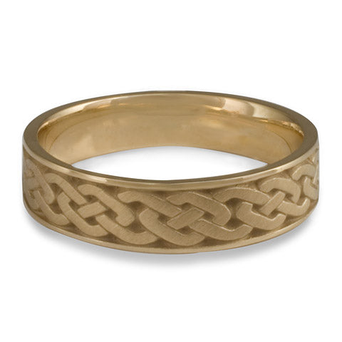 Narrow Celtic Link Wedding Ring in 14K Yellow Gold