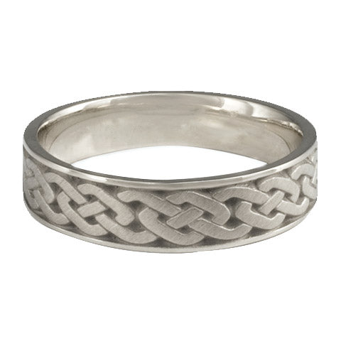 Narrow Celtic Link Wedding Ring in Stainless Steel