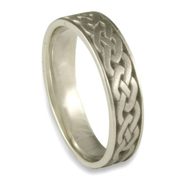 Narrow Celtic Link Wedding Ring in Platinum
