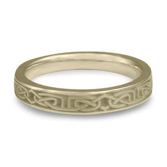 Extra Narrow Labyrinth Wedding Ring in 18K White Gold