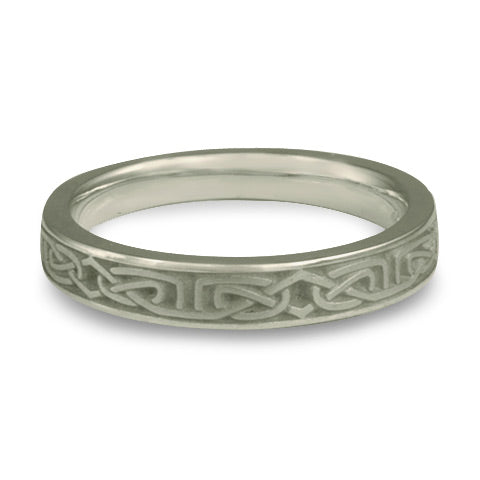 Extra Narrow Labyrinth Wedding Ring in Palladium