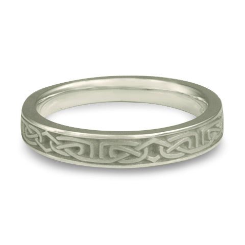 Extra Narrow Labyrinth Wedding Ring in Platinum