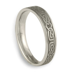Extra Narrow Labyrinth Wedding Ring in Platinum