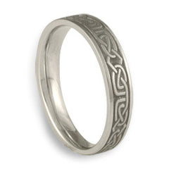 Extra Narrow Labyrinth Wedding Ring in Palladium