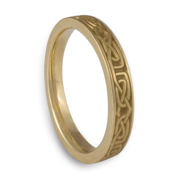 Extra Narrow Labyrinth Wedding Ring in 14K Yellow Gold