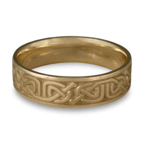 Narrow Labyrinth Wedding Ring in 14K Yellow Gold
