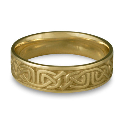 Narrow Labyrinth Wedding Ring in 18K Yellow Gold