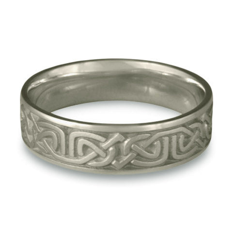 Narrow Labyrinth Wedding Ring in Palladium