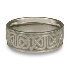 Wide Labyrinth Wedding Ring in Palladium
