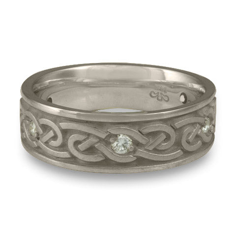 Medium Infinity With Diamonds Wedding Ring in Palladium