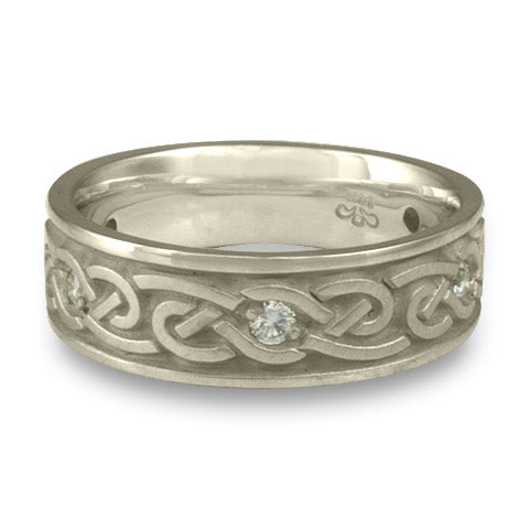 Medium Infinity With Diamonds Wedding Ring in Platinum