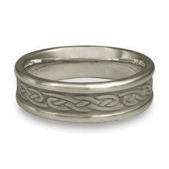 Narrow Self Bordered Infinity Wedding Ring in Palladium