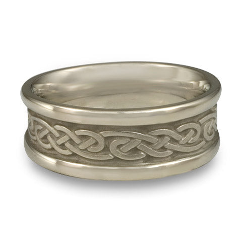 Medium Self Bordered Infinity Wedding Ring in 14K White Gold