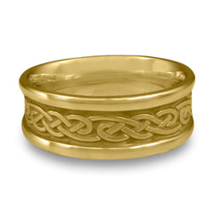 Medium Self Bordered Infinity Wedding Ring in 18K Yellow Gold