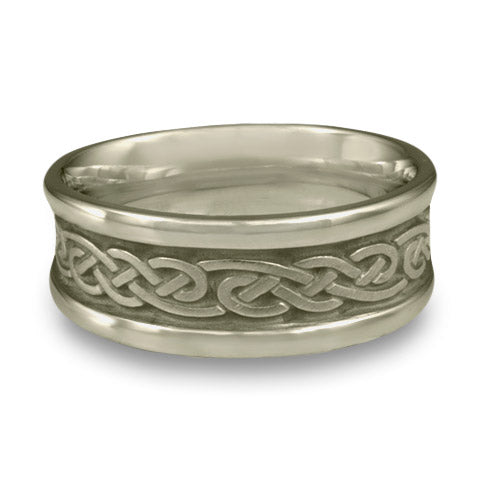 Medium Self Bordered Infinity Wedding Ring in Palladium