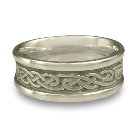 Medium Self Bordered Infinity Wedding Ring in Platinum