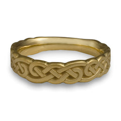Wide Borderless Infinity Wedding Ring in 14K Yellow Gold