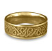 Wide Celtic Hearts Wedding Ring in 14K Yellow Gold