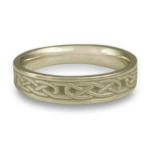 Extra Narrow Love Knot Wedding Ring in 18K White Gold