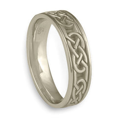 Narrow Love Knot Wedding Ring in 14K White Gold