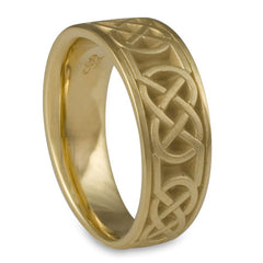 Wide Love Knot Wedding Ring in 14K Yellow Gold