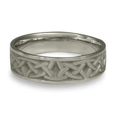 Narrow Celtic Arches Wedding Ring in Palladium