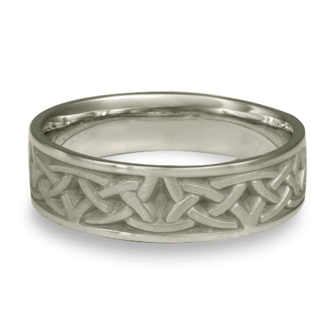 Narrow Celtic Arches Wedding Ring in Platinum