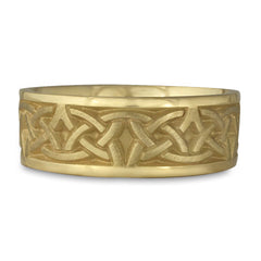 Wide Celtic Arches Wedding Ring in 18K Yellow Gold