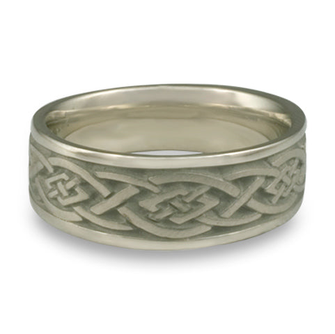 Wide Celtic Diamond Wedding Ring in Palladium