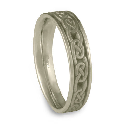 Narrow Cheek to Cheek Wedding Ring in 14K White Gold