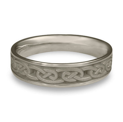 Narrow Cheek to Cheek Wedding Ring in Palladium