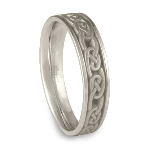 Narrow Cheek to Cheek Wedding Ring in Platinum