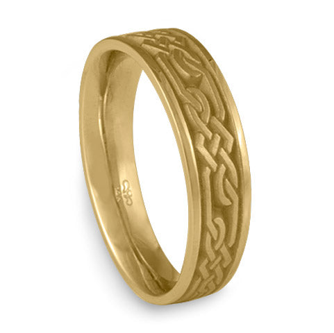 Narrow Lattice Wedding Ring in 14K Yellow Gold