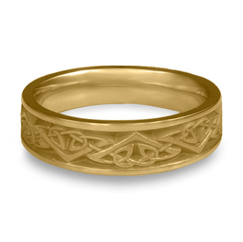 Narrow Monarch Wedding Ring in 14K Yellow Gold