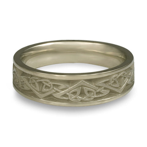 Narrow Monarch Wedding Ring in 18K White Gold