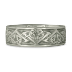 Wide Monarch Wedding Ring in Platinum