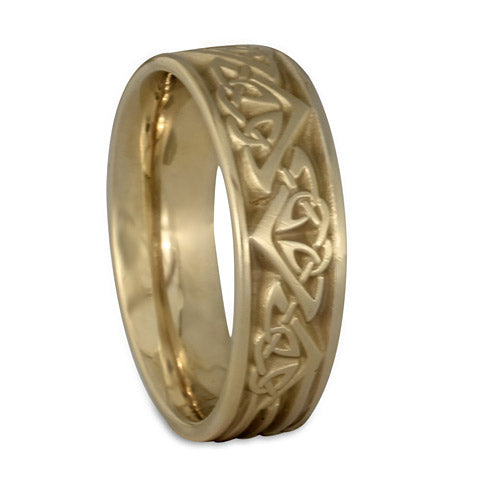 Wide Monarch Wedding Ring in 14K Yellow Gold