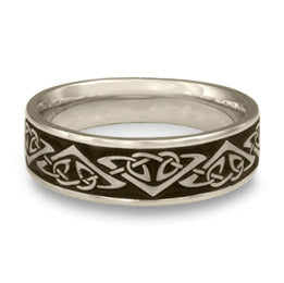 Wide Monarch Wedding Ring in Palladium
